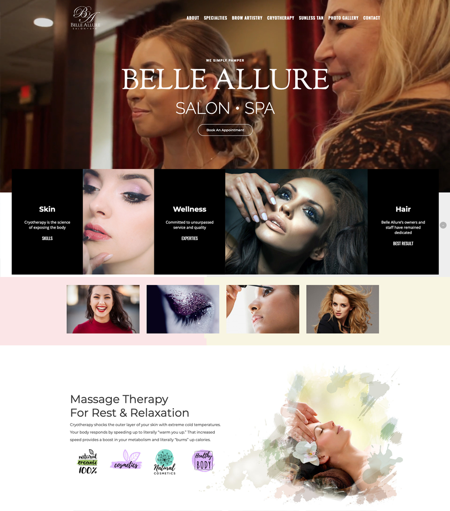 Belle Allure Salon and Spa Web Design