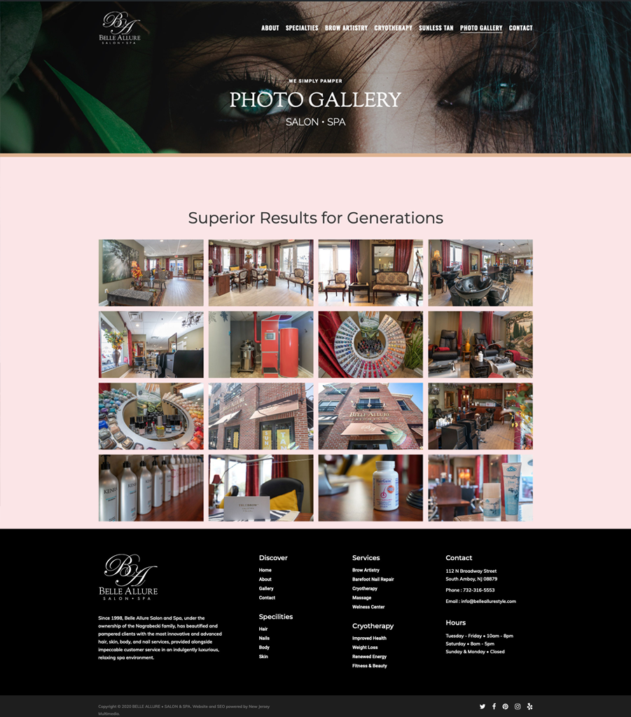 Belle Allure Salon and Spa Web Design