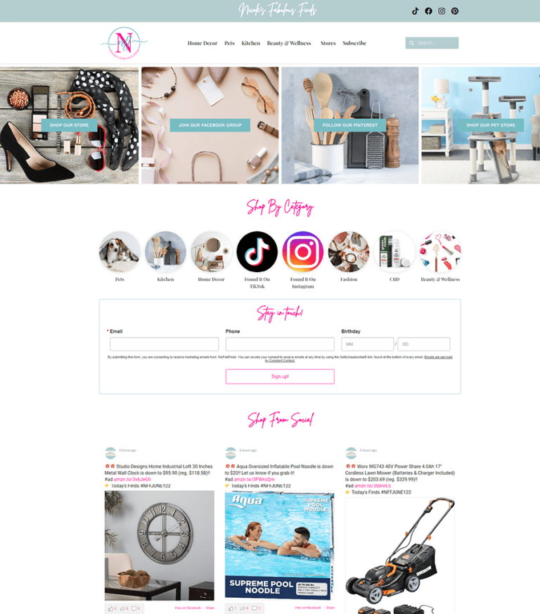 New Jersey Multimedia • Nic Fab Finds • Website Design