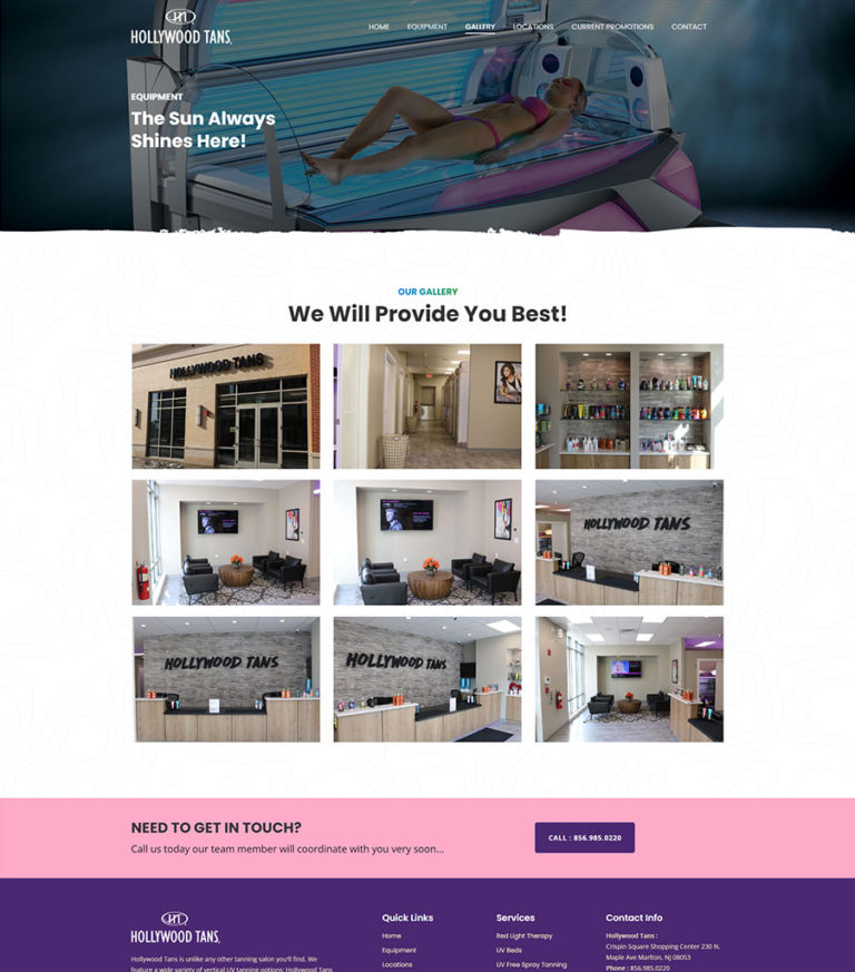 New Jersey Multimedia • Hollywood Tans • Website Design