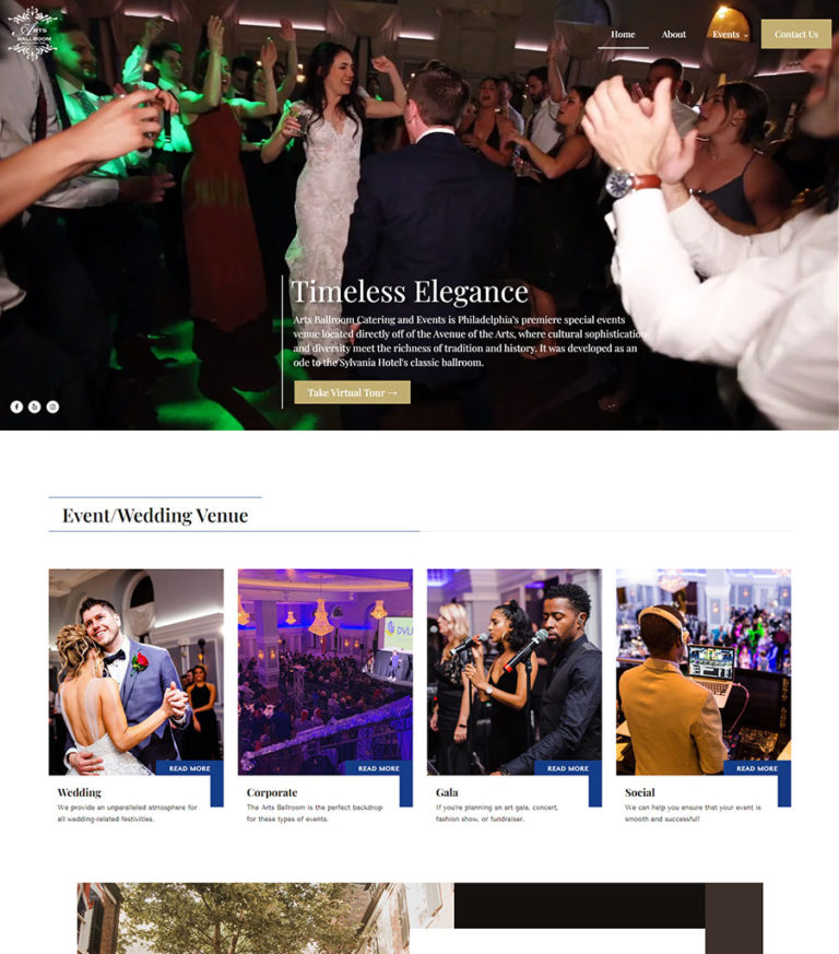 New Jersey Multimedia • The Arts Ballroom • Website Design