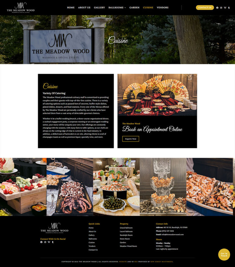 New Jersey Multimedia • The Meadow Wood • Website Design